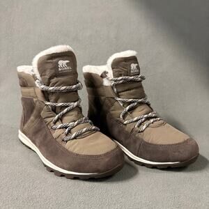 Sorel Explorer Waterproof Winter Boots Women’s Size 7 Brown NL3428-245 Faux‎ Fur
